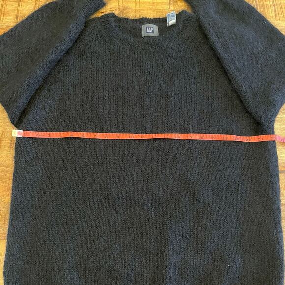 Vintage Gap Mohair Blend Crewneck Sweater M Y2K Oversize Minimalist Black Grunge - Picture 9 of 10